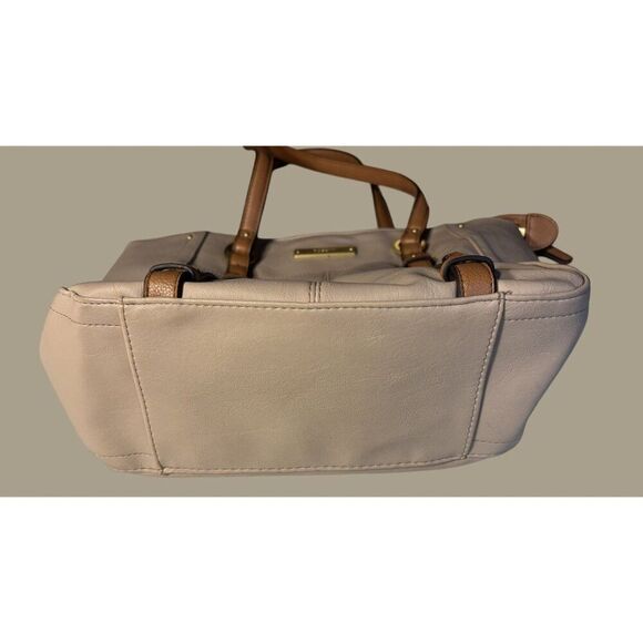 Rosetti Beige Tote With Brown Accents Multiple Compartments & Zipper Closure - Picture 10 of 13